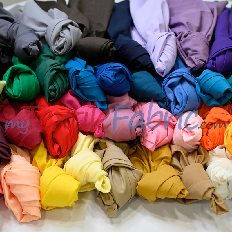 Polyester Cotton Broadcloth Fabric - Solid Colors, 58/60" Width (1 Yard)