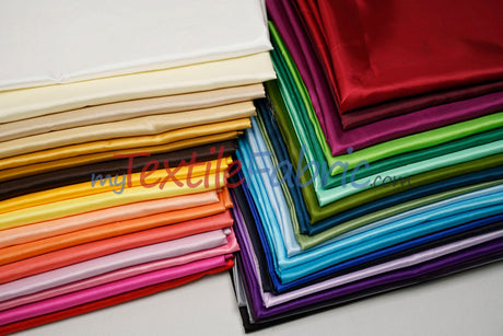 Polyester Silky Habotai Lining Polyester Fabric - Solid, 58" Wide (Sample Swatch)