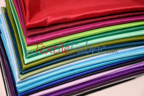 Polyester Silky Habotai Lining Polyester Fabric - Solid, 58" Wide (Sample Swatch)