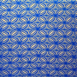 Tapa Flower Print Poly Linen Fabric - Red, Blue, Yellow, 58" Width (1 Yard)