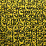 Poly Linen Tapa Flower Print Fabric