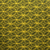 Tapa Flower Print Poly Linen Fabric - Red, Blue, Yellow, 58" Width (1 Yard)