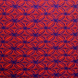 Tapa Flower Print Poly Linen Fabric - Red, Blue, Yellow, 58" Width (1 Yard)