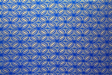 Poly Linen Tapa Flower Print Fabric