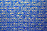Tapa Flower Print Poly Linen Fabric - Red, Blue, Yellow, 58" Width (1 Yard)