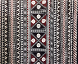 Polyester Tapa Fabric Fijian Print Maroon Oak