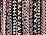 Fijian Tapa Polyester Fabric - Maroon Oak, Golden Brown, 36" X 56" (1 Yard)