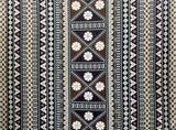 Fijian Tapa Polyester Fabric - Maroon Oak, Golden Brown, 36" X 56" (1 Yard)