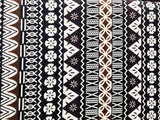 Polyester Tapa Fabric Fijian Print Maroon Oak