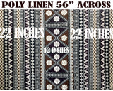 Polyester Tapa Fabric Fijian Print Maroon Oak