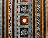Poly Linen Fabric Fiji Turtle Border
