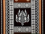 Poly Linen Fabric Fiji Turtle Border