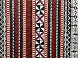 Poly Linen Fabric Fiji Turtle Border