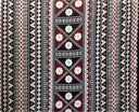Polyester Tapa Fabric Fijian Print Maroon Oak