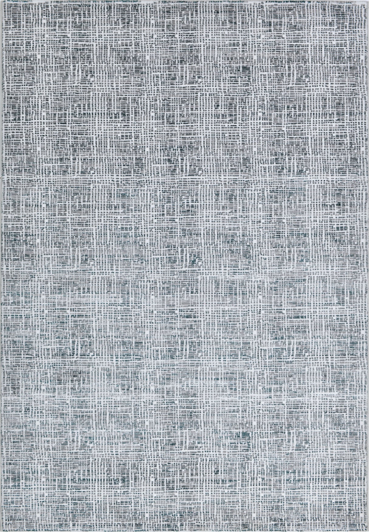 Z240A Polyester Fabric - Fresh Cream Rug With Green And Silver Geometric Accents, Green, Geometric, 5' 3" X 7' 6", 7' 9" X 10' 5", 10' X 13' (1 Rug)
