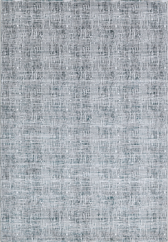 Z240A Polyester Fabric - Fresh Cream Rug With Green And Silver Geometric Accents, Green, Geometric, 5' 3" X 7' 6", 7' 9" X 10' 5", 10' X 13' (1 Rug)