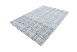 Z240A Polyester Fabric - Fresh Cream Rug With Green And Silver Geometric Accents, Green, Geometric, 5' 3" X 7' 6", 7' 9" X 10' 5", 10' X 13' (1 Rug)