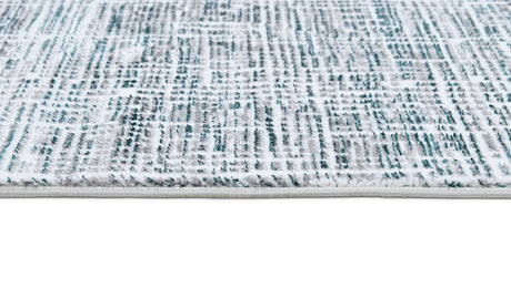 Z240A Polyester Fabric - Fresh Cream Rug With Green And Silver Geometric Accents, Green, Geometric, 5' 3" X 7' 6", 7' 9" X 10' 5", 10' X 13' (1 Rug)