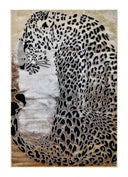 Luxury Soft-Touch Polyester Fabric - Bronze, Metallic Copper And Black Cheetah Print, 5' 3" X 7' 6", 7' 9" X 10' 5", 10' X 13' (1 Unit)