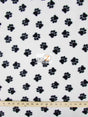 Animal Paw Print White & Black Fleece Fabric