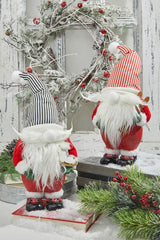 13 Inch Resin Santa Gnome Figurine Festive Christmas Decorative Accent Piece