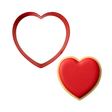 Heart Red Poly Resin Coated Tin Cookie Cutter 3 in PR953F - Free with purchase of $10 or more (Discount Taken at Checkout)