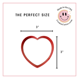 Heart Red Poly Resin Coated Tin Cookie Cutter 3 in PR953F - Free with purchase of $10 or more (Discount Taken at Checkout)