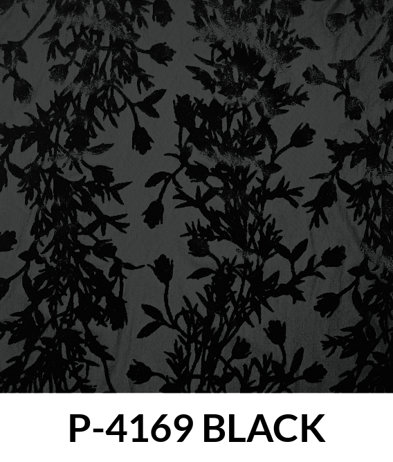 Printed Burnt-Out Velvet Floral VLA2633 Velvet Fabric - Floral Print