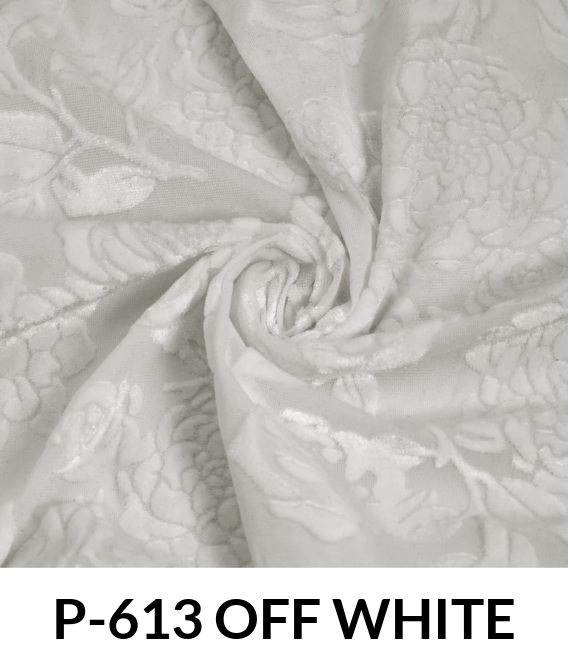 Printed Burnt-Out Velvet P613 - Polyester Velvet Fabric, Printed Burnout Pattern