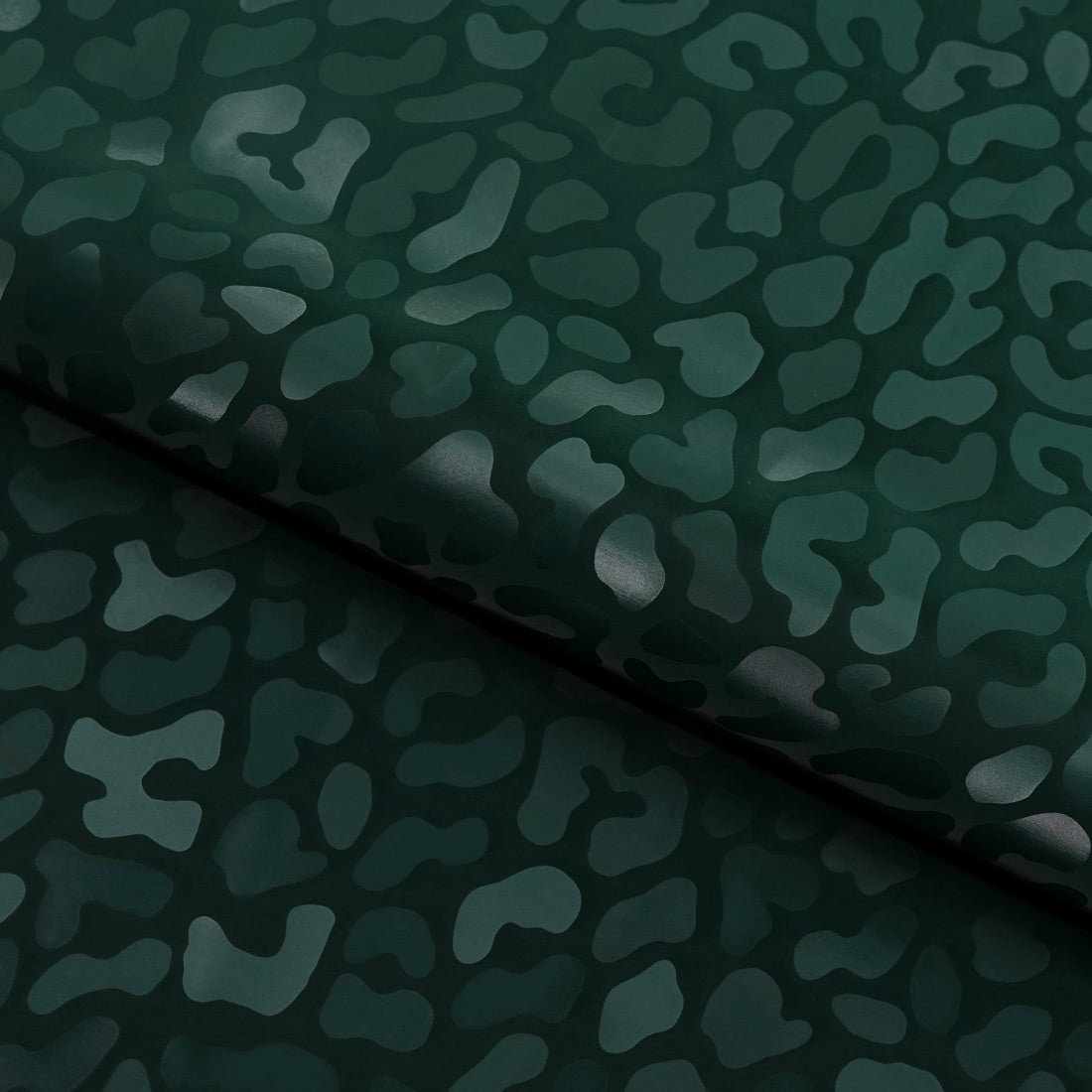 Slick Vinyl Leopard Print Stretch Fabric