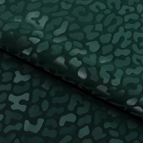 Slick Vinyl Leopard Print Stretch Fabric