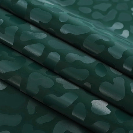 Prowl Polyester Spandex Slick Vinyl Fabric - Leopard Print, 54" Width (1 Yard)
