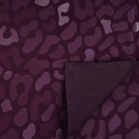Prowl Polyester Spandex Slick Vinyl Fabric - Leopard Print, 54" Width (1 Yard)