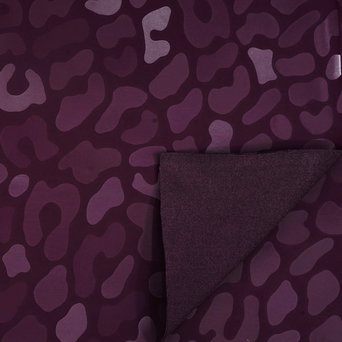 Slick Vinyl Leopard Print Stretch Fabric
