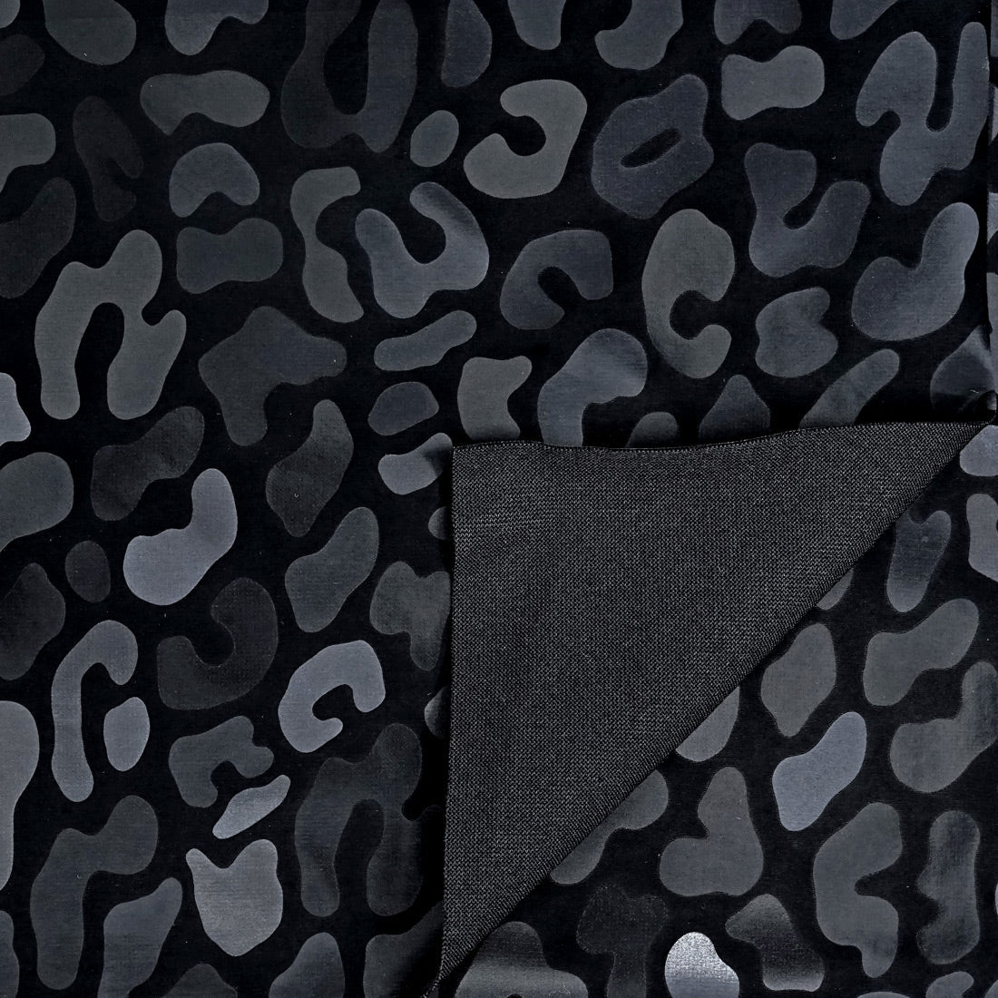 Slick Vinyl Leopard Print Stretch Fabric