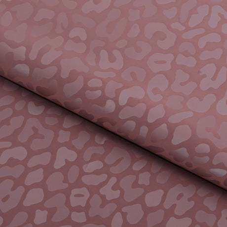 Prowl Polyester Spandex Slick Vinyl Fabric - Leopard Print, 54" Width (1 Yard)