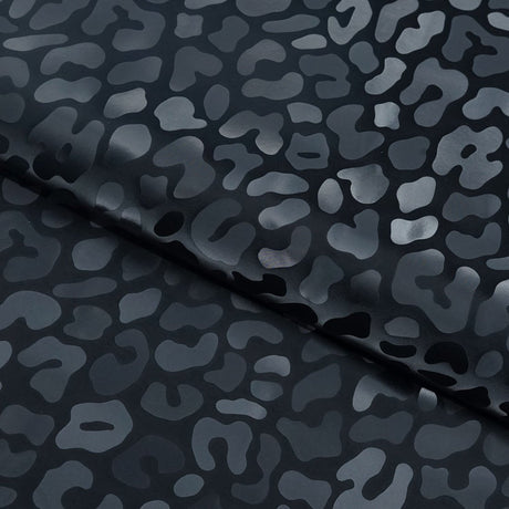 Slick Vinyl Leopard Print Stretch Fabric
