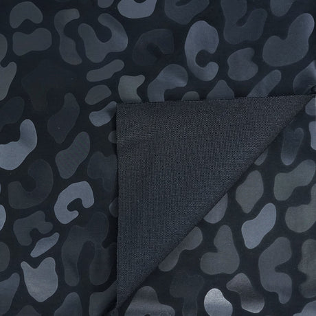 Prowl Polyester Spandex Slick Vinyl Fabric - Leopard Print, 54" Width (1 Yard)