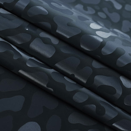 Prowl Polyester Spandex Slick Vinyl Fabric - Leopard Print, 54" Width (1 Yard)