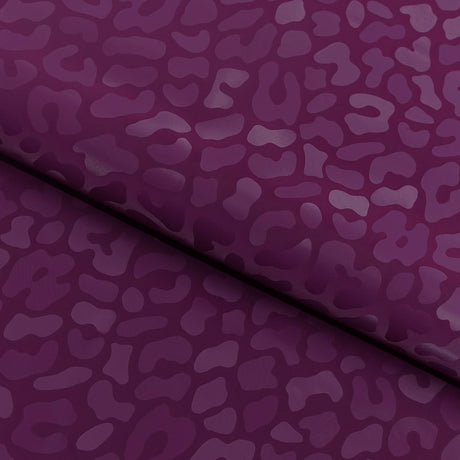 Prowl Polyester Spandex Slick Vinyl Fabric - Leopard Print, 54" Width (1 Yard)