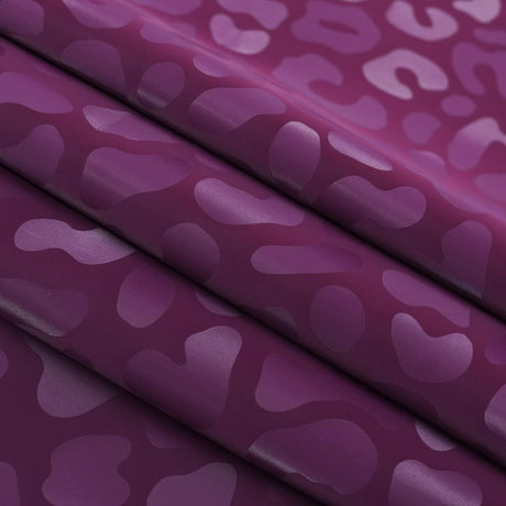 Prowl Polyester Spandex Slick Vinyl Fabric - Leopard Print, 54" Width (1 Yard)