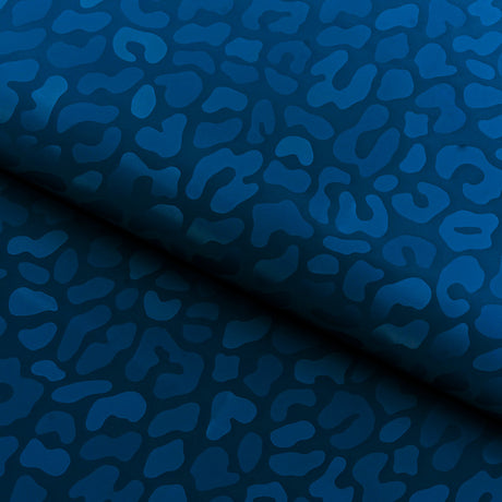 Prowl Polyester Spandex Slick Vinyl Fabric - Leopard Print, 54" Width (1 Yard)