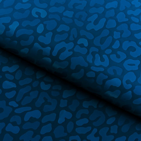 Prowl Polyester Spandex Slick Vinyl Fabric - Leopard Print, 54" Width (1 Yard)