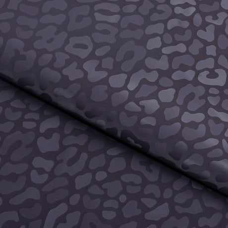 Prowl Polyester Spandex Slick Vinyl Fabric - Leopard Print, 54" Width (1 Yard)