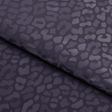 Prowl Polyester Spandex Slick Vinyl Fabric - Leopard Print, 54" Width (1 Yard)