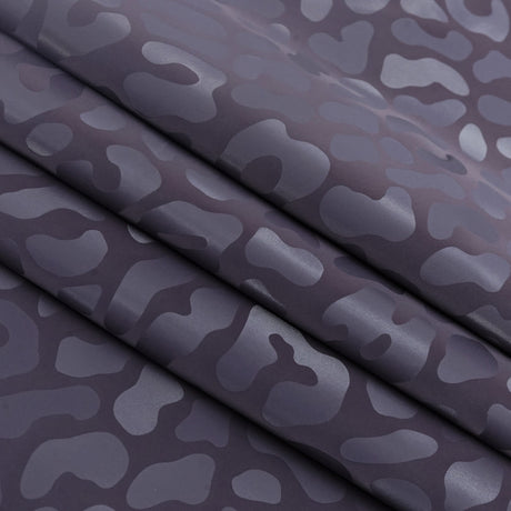 Prowl Polyester Spandex Slick Vinyl Fabric - Leopard Print, 54" Width (1 Yard)
