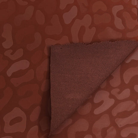 Prowl Polyester Spandex Slick Vinyl Fabric - Leopard Print, 54" Width (1 Yard)