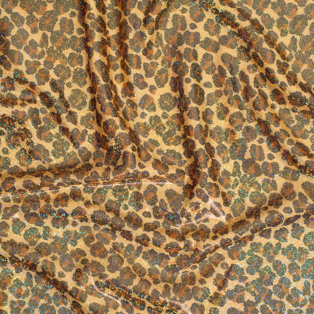 Poly Spandex Leopard Hologram Fabric 60"