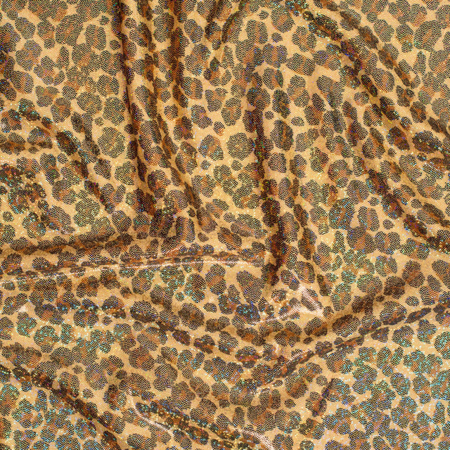 Poly Spandex Leopard Hologram Fabric 60"