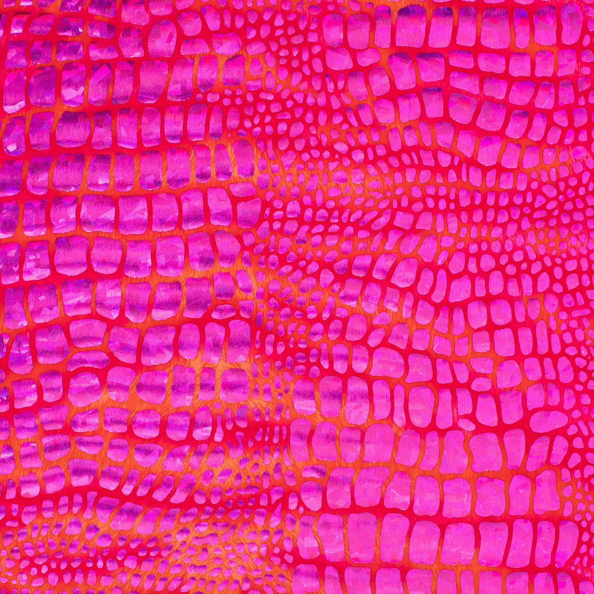Polyester Spandex Hologram Fabric Disco Snake 60"